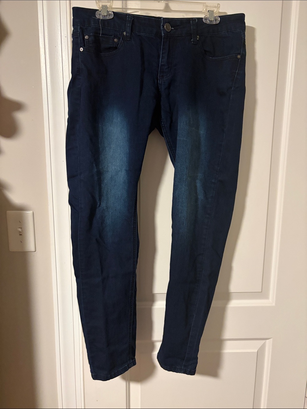 Indigo Rein Women’s Skinny Jeans in Deep Blue Wash